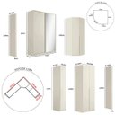 Ver imagem 5 de Roupeiro Bend em Mdf 504cm 6 Portas Lateral Curva C/ Espelho Luna Rpx1