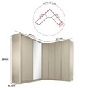 Ver imagem 3 de Roupeiro Bend em Mdf 504cm 6 Portas Lateral Curva C/ Espelho Luna Rpx1