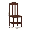 Ver imagem 3 de Conjunto Mesa Safira Em Madeira Maciça 160x88 Com 06 Cadeiras Castanho Nemargi