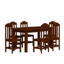 Ver imagem 4 de Conjunto Mesa Safira Em Madeira Maciça 160x88 Com 06 Cadeiras Castanho Nemargi