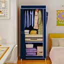 Ver imagem 4 de Closet Dobrável com Capa de Tecido 1 Porta Organizador Azul