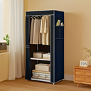 Ver imagem 5 de Closet Dobrável com Capa de Tecido 1 Porta Organizador Azul