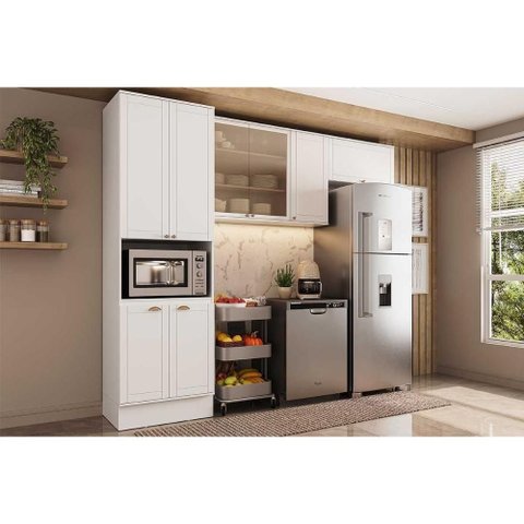 Cozinha Completa Bella 3 Peças (2aéreos+1paneleiro) C3p27 Branco - Carraro