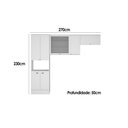 Ver imagem 2 de Cozinha Completa Bella 3 Peças (2aéreos+1paneleiro) C3p27 Branco - Carraro