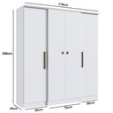 Ver imagem 3 de Guarda-Roupa 4 Portas 2 Gavetas Multimóveis CR35073 Branco