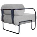 Ver imagem 6 de Kit 2 Poltronas para Sala e Escritório Base de Metal Mansk Linho Cinza