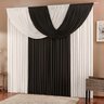 Cortina Para Sala Em Malha 4m x 2,6m Varão Simples Preto/Branco - 3