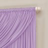 Cortina Para Sala 2m Varão Simples Branco/Lilás Malha - 3