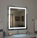 Ver imagem 4 de Espelho 4mm Led 80x80 Luz 3 Cores Quadrado Botão Touch Luz Frontal Camarim Maquiagem Iluminação