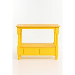 Aparador 2 Gavetas Pés Torneados - Amarelo