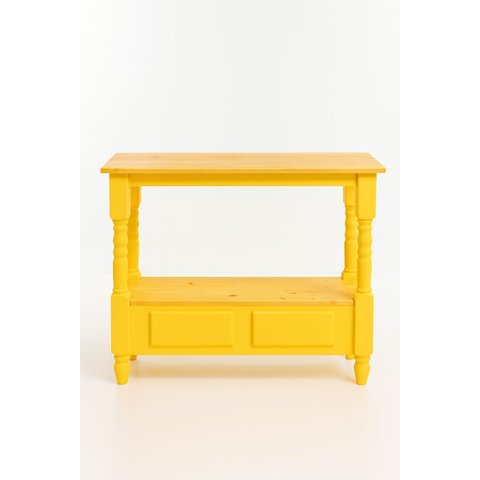 Aparador 2 Gavetas Pés Torneados - Amarelo