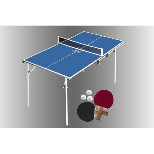 Mini-Mesa de Tênis/ Ping Pong Heat - Ideal para Espaços Pequenos - Kit  Completo Azul Atlântico