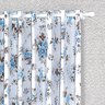 Cortina Para Sala Azul Marinho Estampado Floral 4m x 2,6m Varão Simples - 2