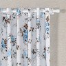 Cortina Para Sala Branca Com Estampa Floral 4m x 2,6m Varão Simples - 2