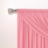 Cortina Para Sala e Quarto Rosa 4m x 2,6m Varão Simples Branco/Rosa - 2