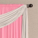 Ver imagem 2 de Cortina Para Sala Rosa 2m x 1,7m Varão Simples Branco/Rosa