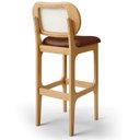 Ver imagem 5 de Kit 05 Banquetas Altas para Cozinha Bancada Sala Tela Betta Fixa L02 Couríssimo Marrom - Lyam