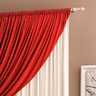 Cortina Para Sala Vermelha 3m x 2,6m Varão Simples - 2