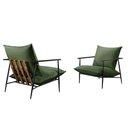 Ver imagem 3 de Poltrona Decorativa Veludo Verde Agnes
