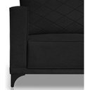 Ver imagem 3 de Sofá Viena 3 Lugares Bouclê Preto 2.00m Pés em Aço para Sala Bz Home Decor