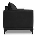 Ver imagem 4 de Sofá Viena 3 Lugares Bouclê Preto 2.00m Pés em Aço para Sala Bz Home Decor