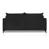 Sofá Viena 3 Lugares Bouclê Preto 2.00m Pés em Aço para Sala Bz Home Decor - 5