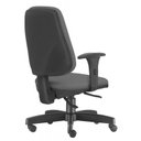 Ver imagem 2 de Cadeira Giratória para Escritório Diretor Back System Ergonômica Nr-17 Job Alta Crepe Cinza