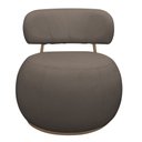 Ver imagem 6 de Poltrona Decorativa Greta Base Giratória Ouro Fosco Bouclé Marrom - Nexta Casa