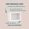 Nicho Infantil Branco Mdf 60cm Decorativo Sala Quarto - 2