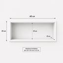 Ver imagem 3 de Nicho de Parede Branco 60cm Decorativo Sala Quarto Cozinha
