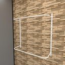 Ver imagem 2 de Arara de Roupas Closet Quarto com 4 Peças Cremalheira 100x100 Cm Cor Branco Modelo Clst1p28