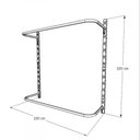 Ver imagem 3 de Arara de Roupas Closet Quarto com 4 Peças Cremalheira 100x100 Cm Cor Branco Modelo Clst1p28