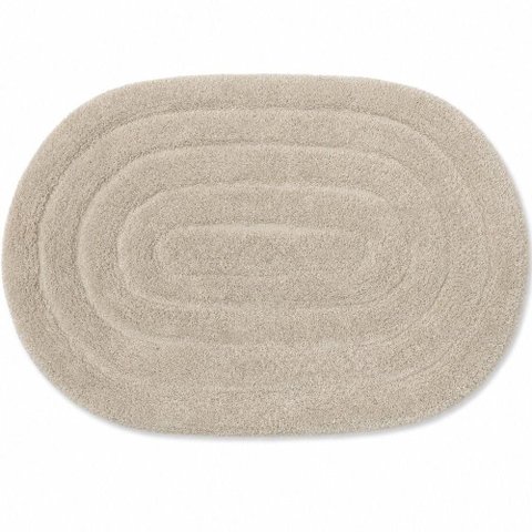 Tapete para Banheiro Oazi Algodão e Poliéster 40x60cm Bege Bene Casa