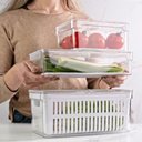 Ver imagem 2 de Organizador de Alimentos para Geladeira Clear Fresh com Cesto ou 5l