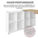 Ver imagem 4 de Escrivaninha em L Nero com 8 Nichos Carvalho/Branco Artely
