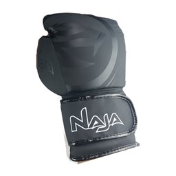 Kit luvas de Boxe Muay Thai Naja Black + Bandagem + Protetor Bucal KIT Black 16 Preto - 5
