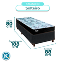 Ver imagem 3 de Cama Box Cinza Solteiro + Colchão Molas Ensacadas Life Gold Paropas