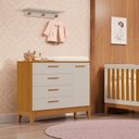 Ver imagem 1 de Cômoda Sapateira para Quarto de Bebê Flip Bege/Areia Fosco/Savana