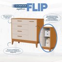 Ver imagem 4 de Cômoda Sapateira para Quarto de Bebê Flip Bege/Areia Fosco/Savana