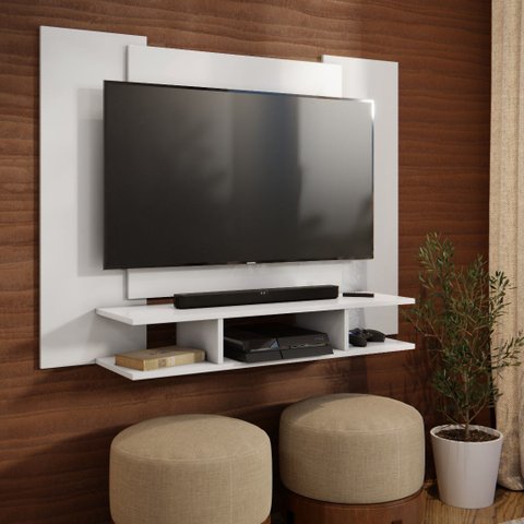 Painel para Tv até 50 Polegadas com Nichos Branco Ej Móveis