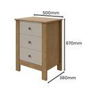 Ver imagem 4 de Mesa de Cabeceira Maggiore 3 Gavetas Amêndoa/Off White - Móveis Lopas