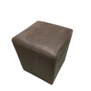 Ver imagem 3 de Puff Quadrado Decorativo Suede Marrom