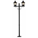 Ver imagem 5 de Kit 2 Postes de Iluminação Jardim E27 Preto Heritage Dital 2 Luzes Praça Calçada Área Externa