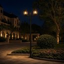 Ver imagem 4 de Kit 2 Postes de Iluminação Jardim E27 Preto Heritage Dital 2 Luzes Praça Calçada Área Externa