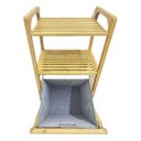 Ver imagem 6 de Cesto Organizador de Roupa em Bambu Tampa Retrátil Bege Lisa