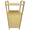 Ver mais imagens de Cesto Organizador de Roupa em Bambu Tampa Retrátil Bege Lisa