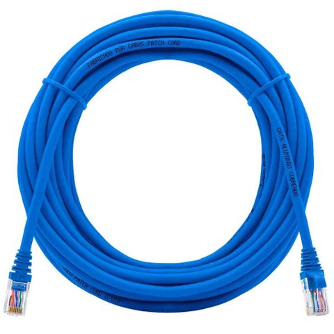 Cabo Rede Cat6 20m Com Rj45 Crimpado Azul Lan Utp 20 Metros