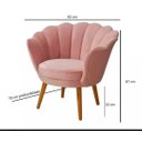 Ver imagem 3 de Namoradeira + Poltrona Pétala Luxo Decorativa Pés Madeira