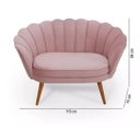 Ver imagem 5 de Namoradeira + Poltrona Pétala Luxo Decorativa Pés Madeira