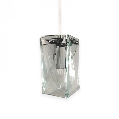 Pendente Vidros Transparente Metal Cromado 1e14 15cm Paris Luz